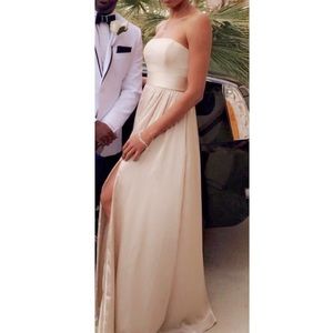 Champagne colored bridesmaid dress